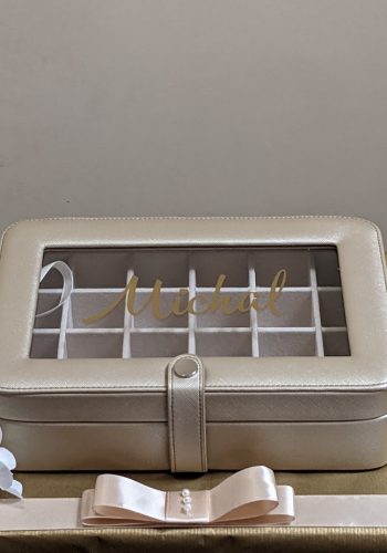 Gold Compartment Jewellery Case
