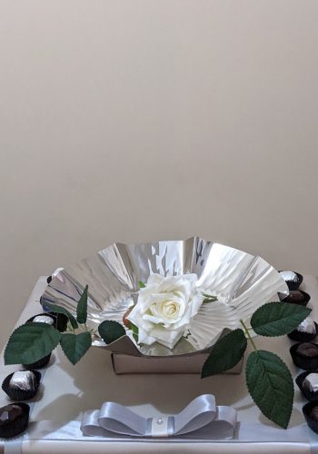 Silver Dish & Chocolate Gift