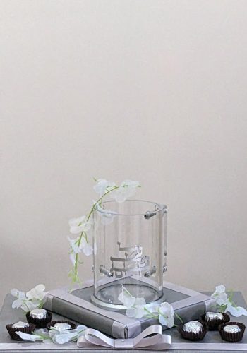 Acrylic Silver Mongoram Washing Cup Gift